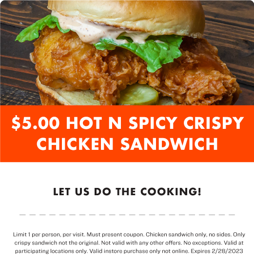 $5 Hot N Spicy Chicken Sandwich