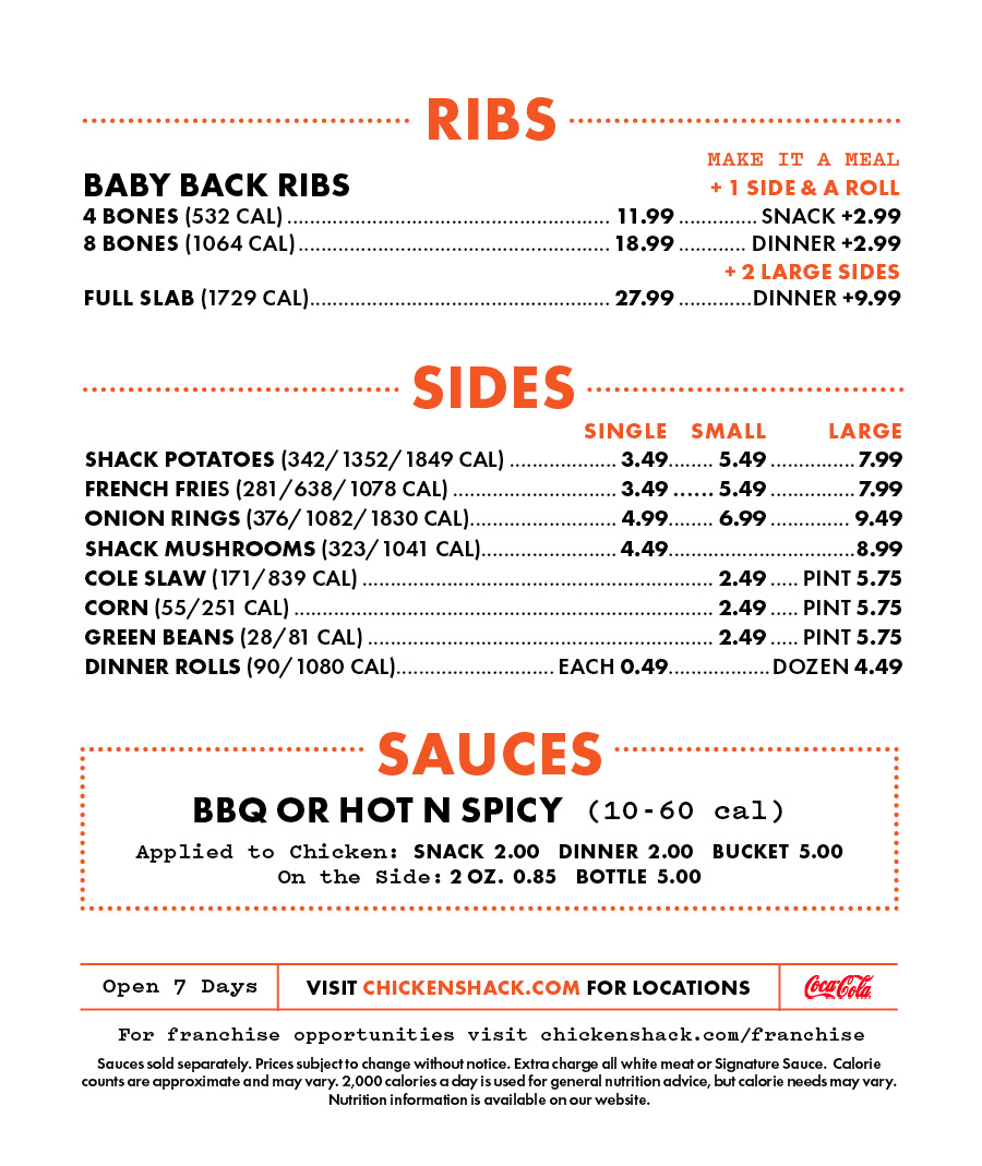 Rib Menu