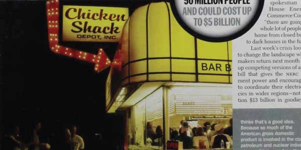 Chicken Shack during 2003 blackout